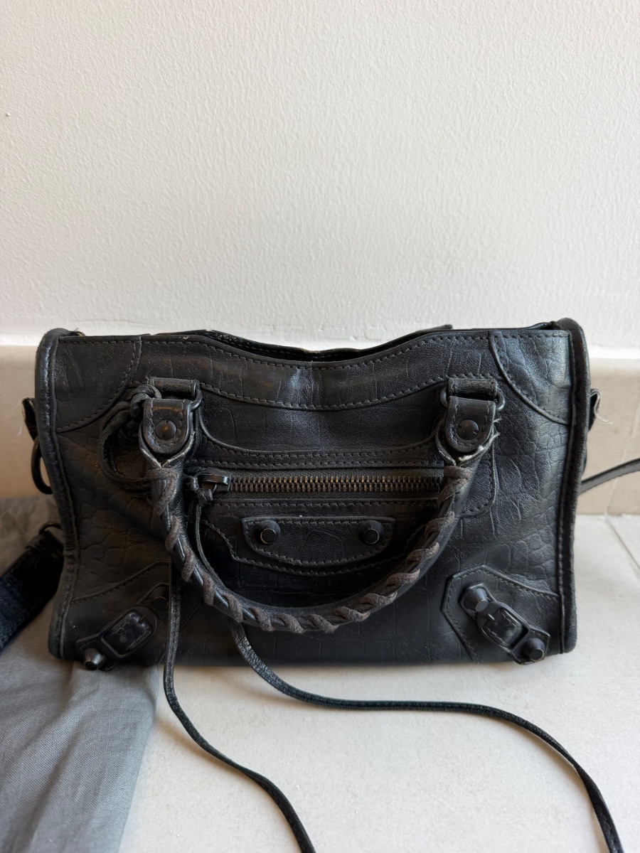 Balenciaga Classic Mini City Bag – Black Leather