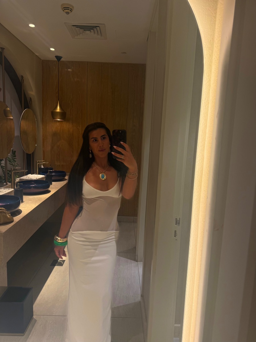 Shein White mesh dress