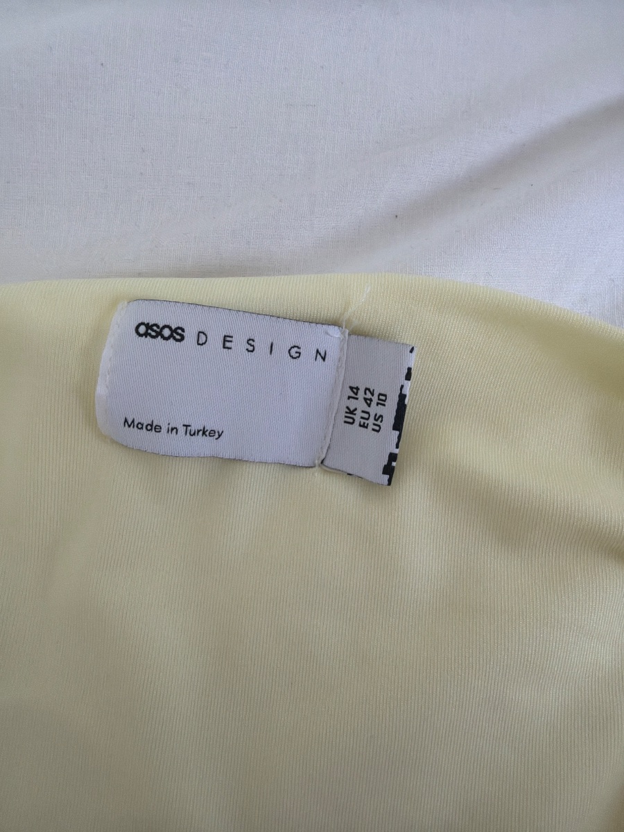 Asos Design Yellow cowl neck midi dress photo 3