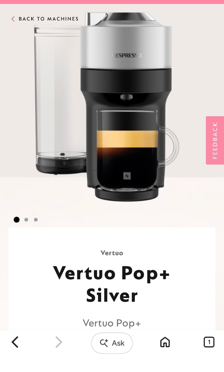 Nespresso coffee machine vertuo pop+ photo 3