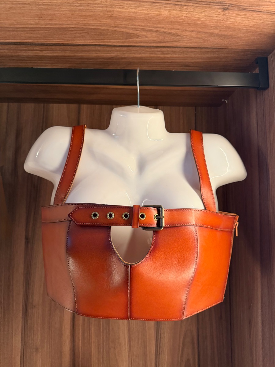 Monse Buckled Leather Bustier photo 3