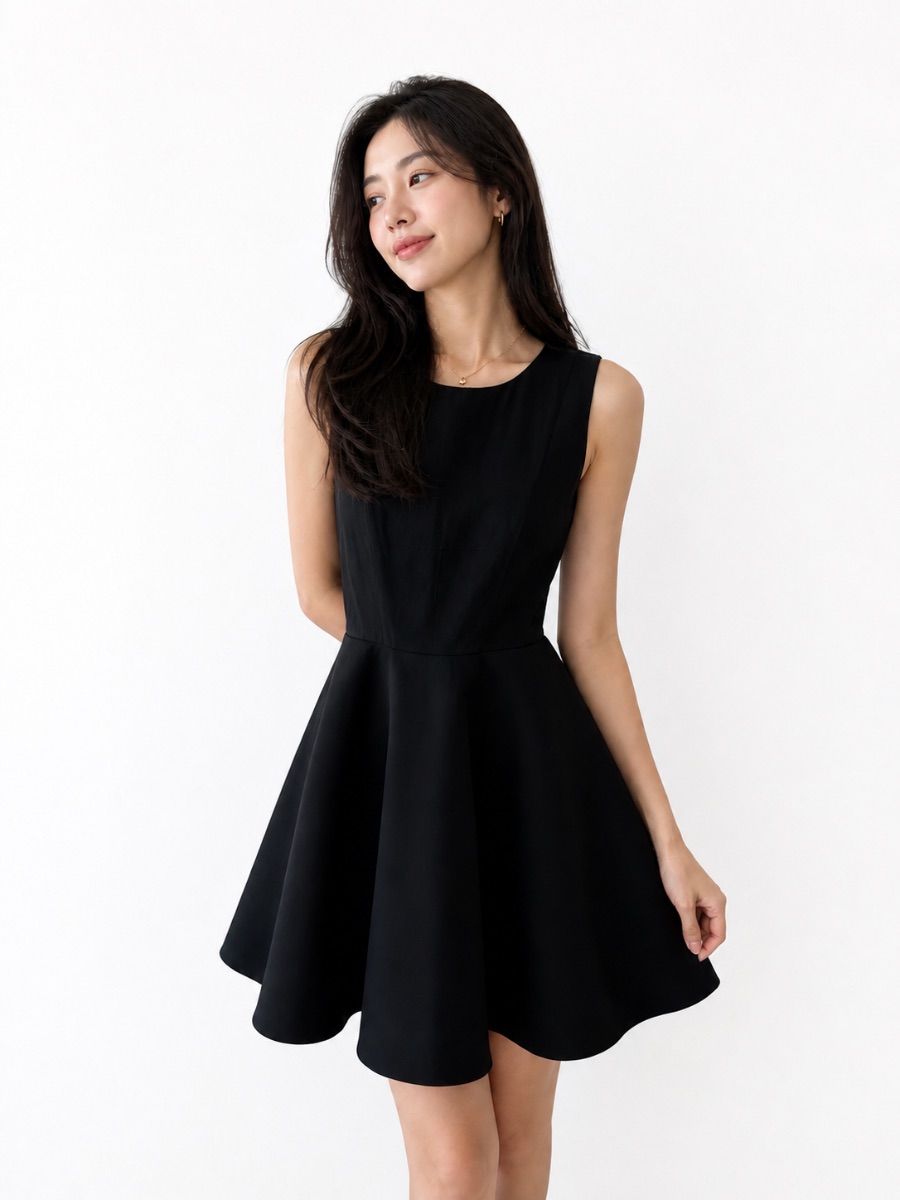Black AQ/AQ (Aqua Couture) scuba-style dress Size 12