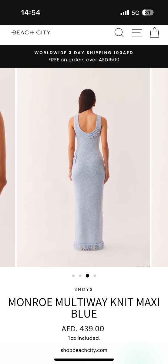 Beach City Blue Knitted Maxi Dress photo 2