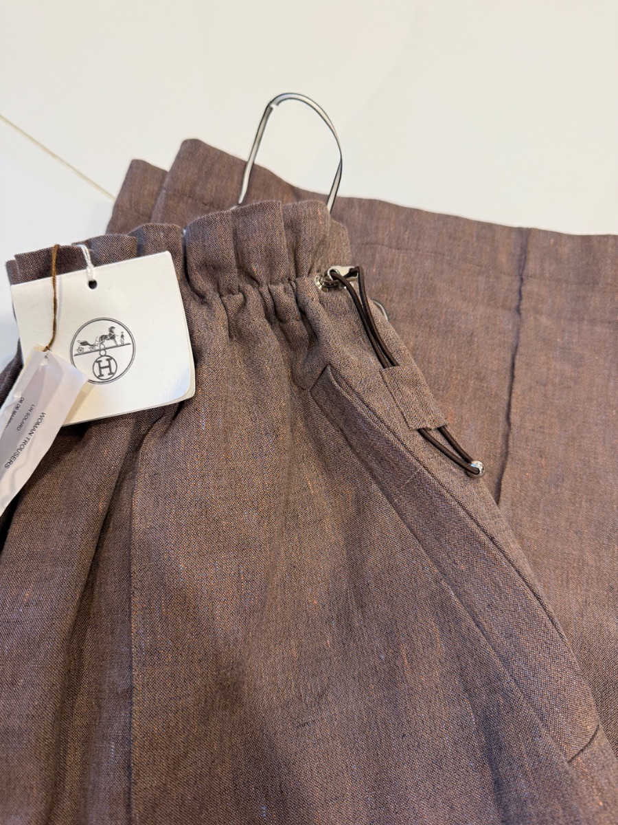 Hermes Hermès Lin Solaro trousers — Marron Cannelle photo 2