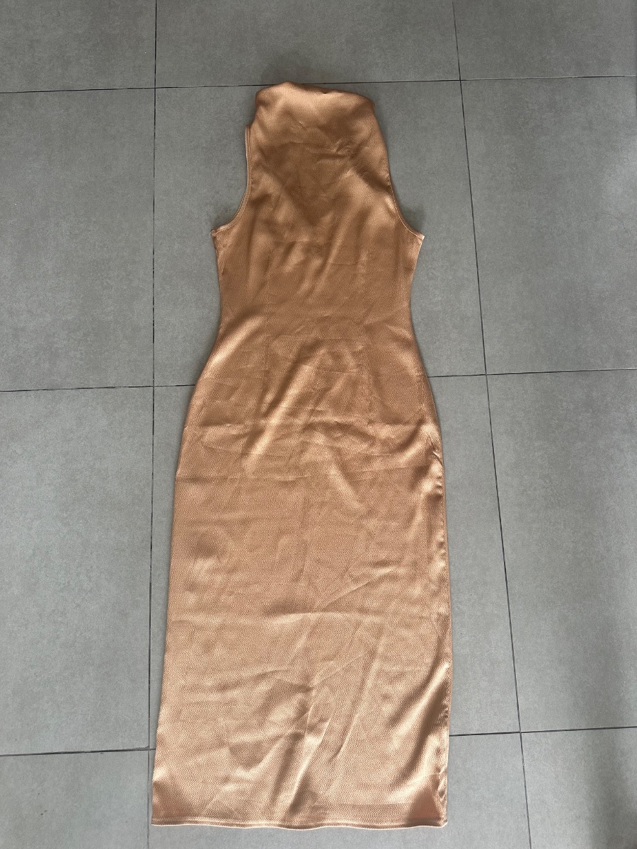 Gold missguided high neck dress