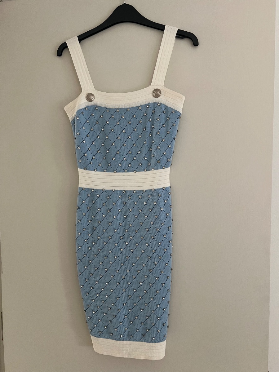Clin Design Blue sparkly dress