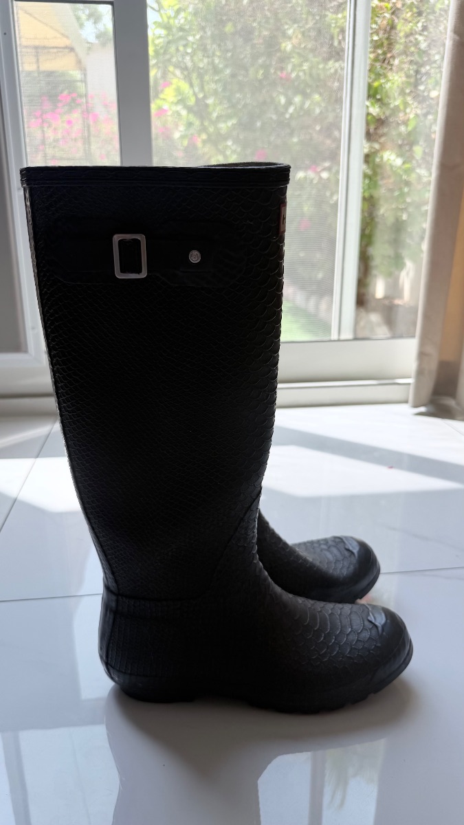 Hunter Original Tall Boots – Snake Print, EU 41