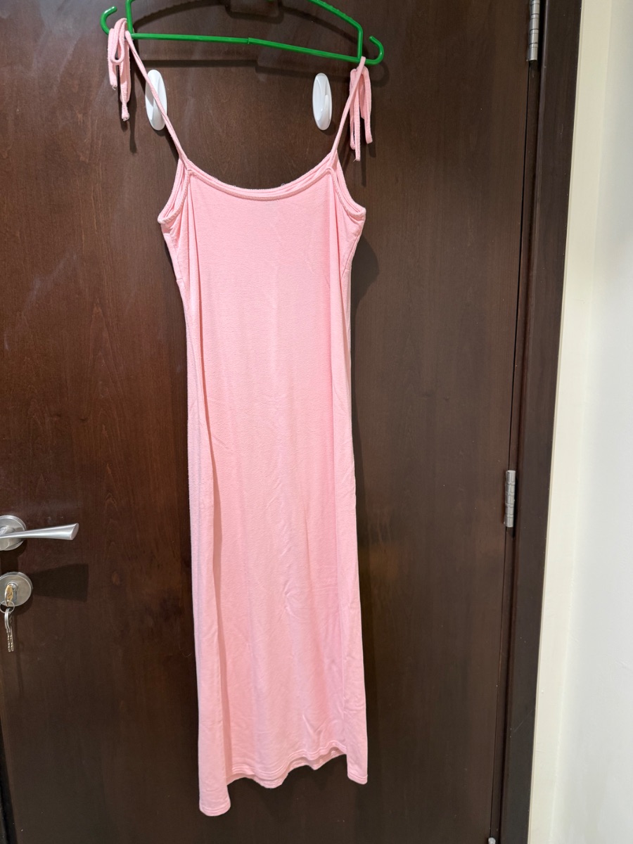 Pink long dress light M photo 2