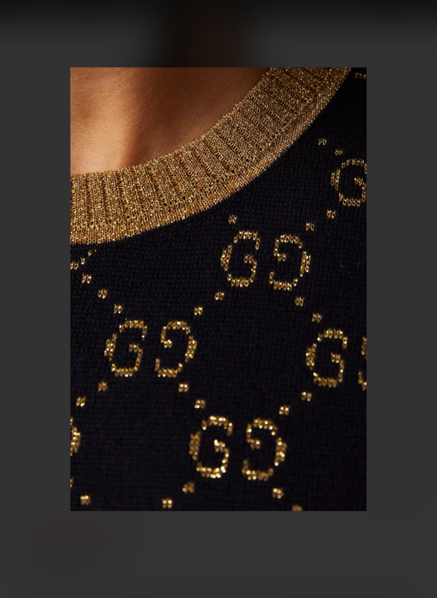 Gucci navy blue lurex knit photo 2