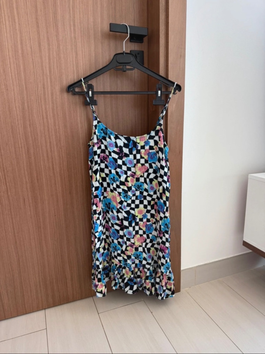 Collusion Checkboard Vest Mini Dress