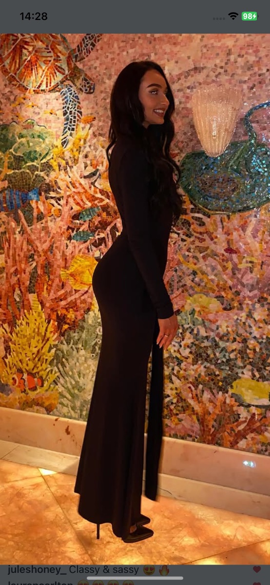 Shein Black bodycon slinky maxi photo 2