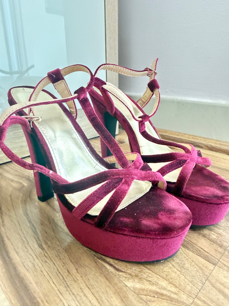 Forever 21 Velvet red heels