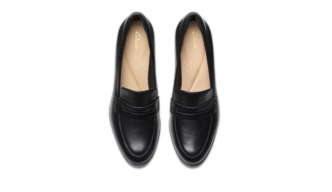 Clarks WOMEN'S FREVA 55 EDGE BLACK LEATHER photo 2