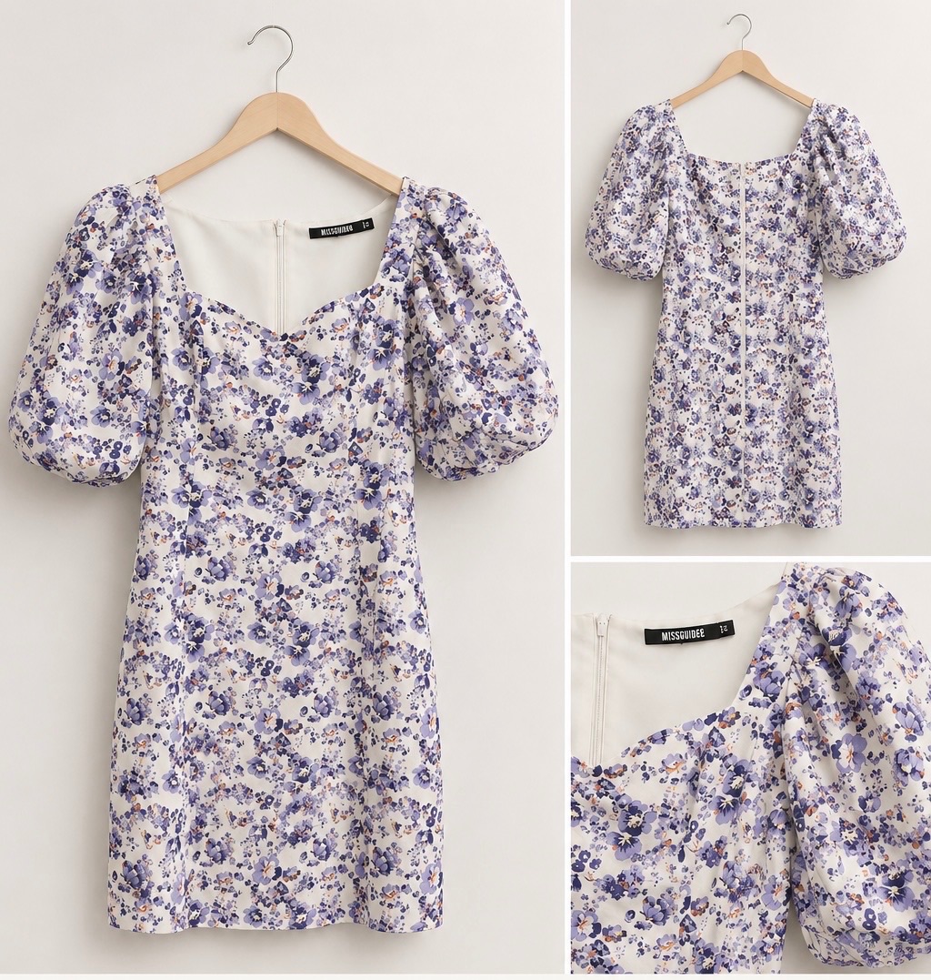 Missguided purple floral dress