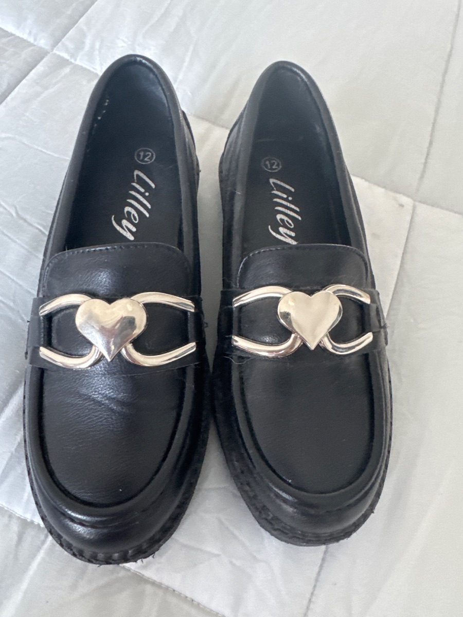 Girls Black Loafers – Size 32 – Brand New