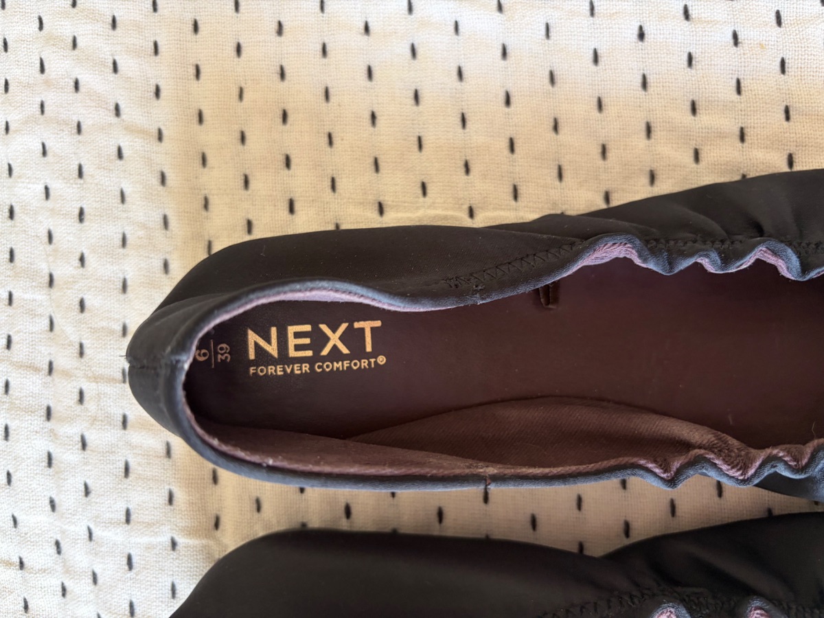 Next Satin Crunchy Ballet Flats - Sz 39 photo 2