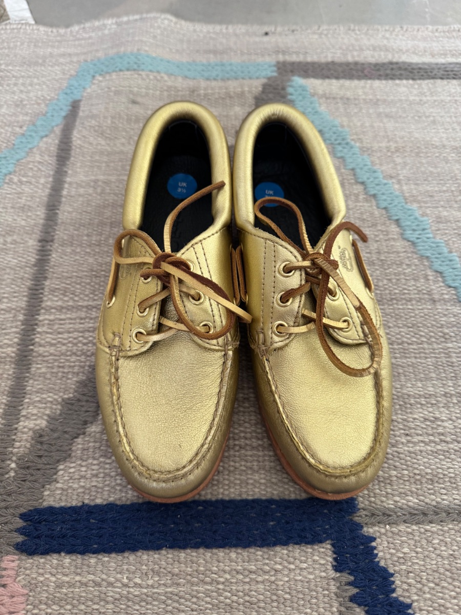 Timberland Gold Leather Loafers