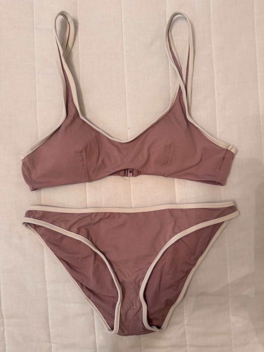 Oysho mauve two-piece bikini set