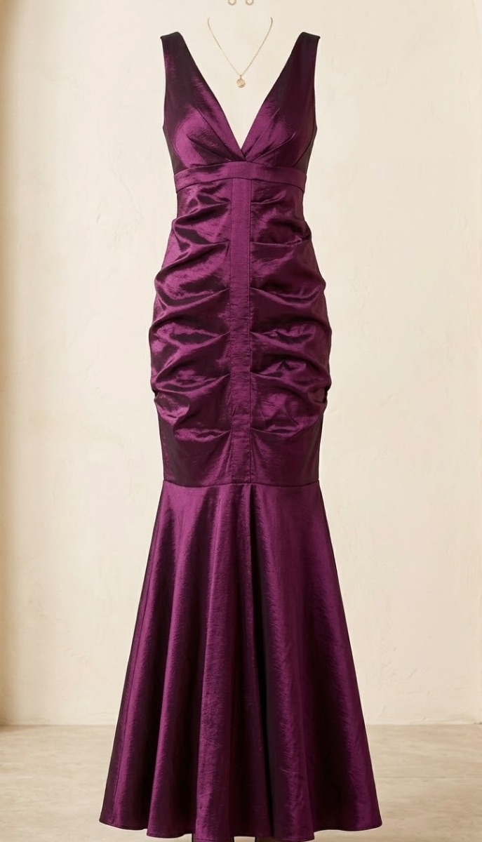 Boutique Elegant Metallic Magenta Evening Dress photo 2