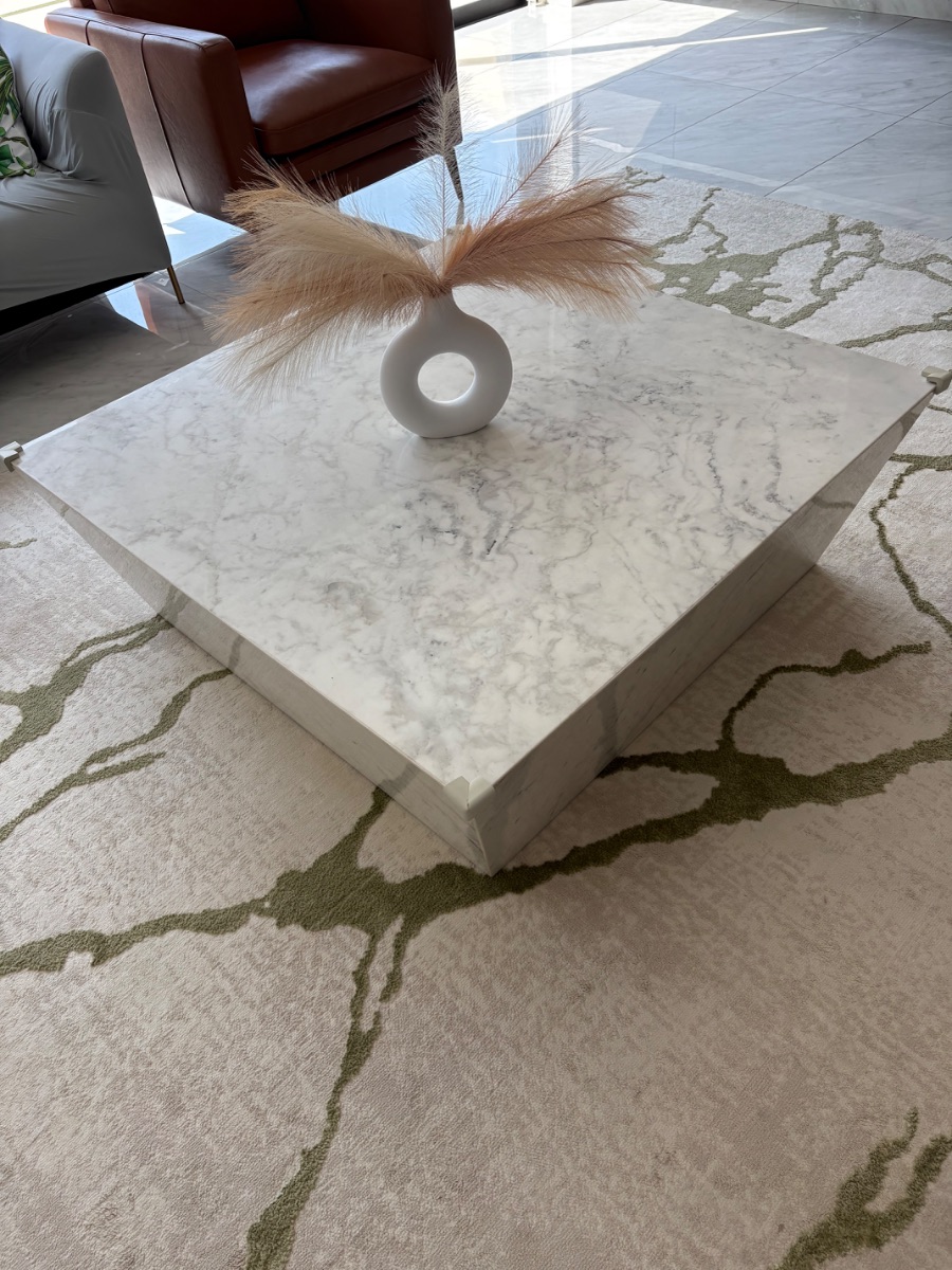 Homecode Marble cube coffee table with 2 sides table