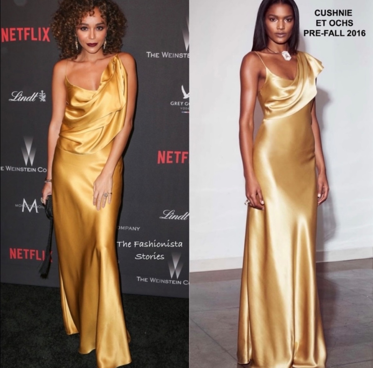 Cushnie et Ochs Zahara Silk Draped Dress