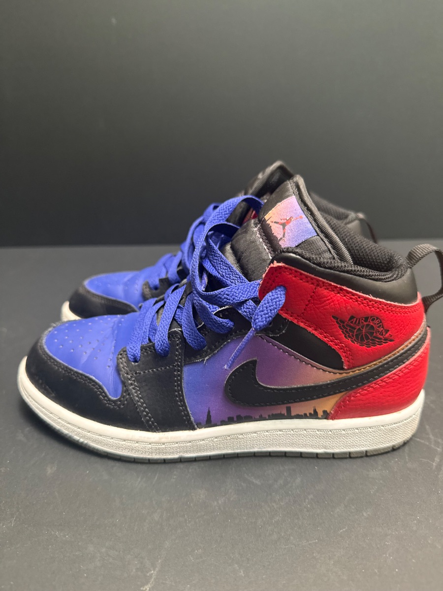 Air Jordan 1 Mid SS (PS) – Concord / Black / University Red photo 3