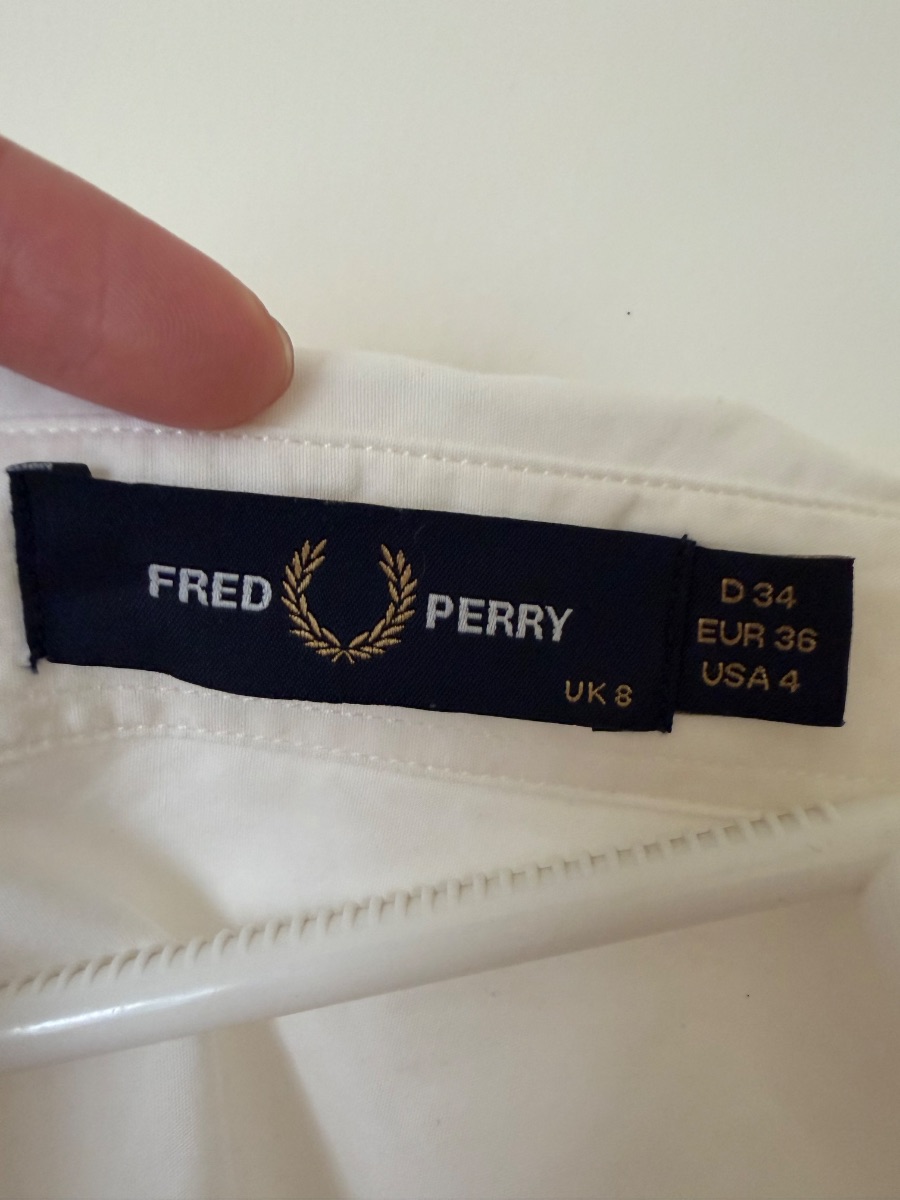 Fred Perry white shirt dress photo 2