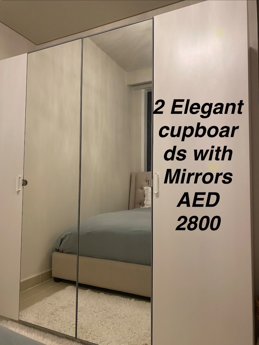 2 Modern four-Door Wardrobe with Mirrors