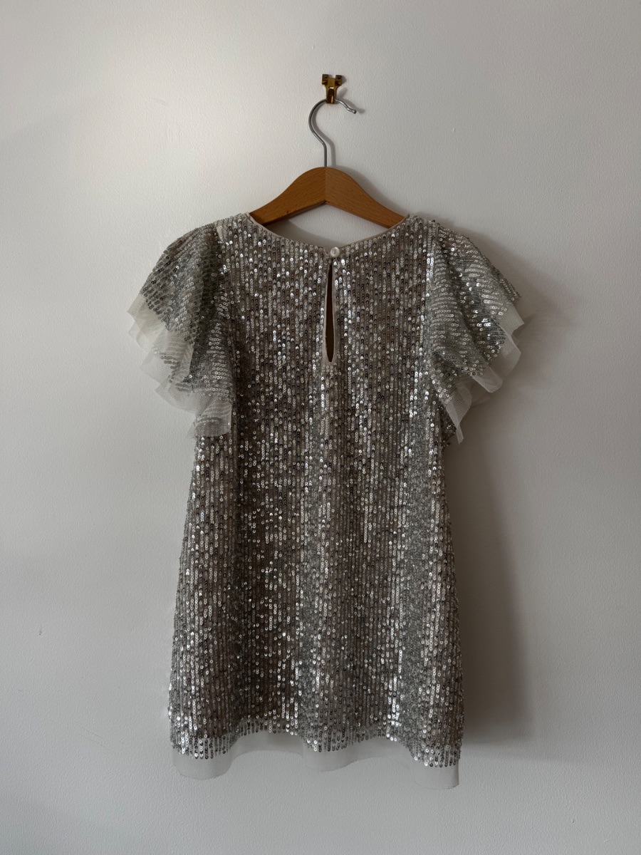 Next Silver Sequin Occasion Dress photo 2