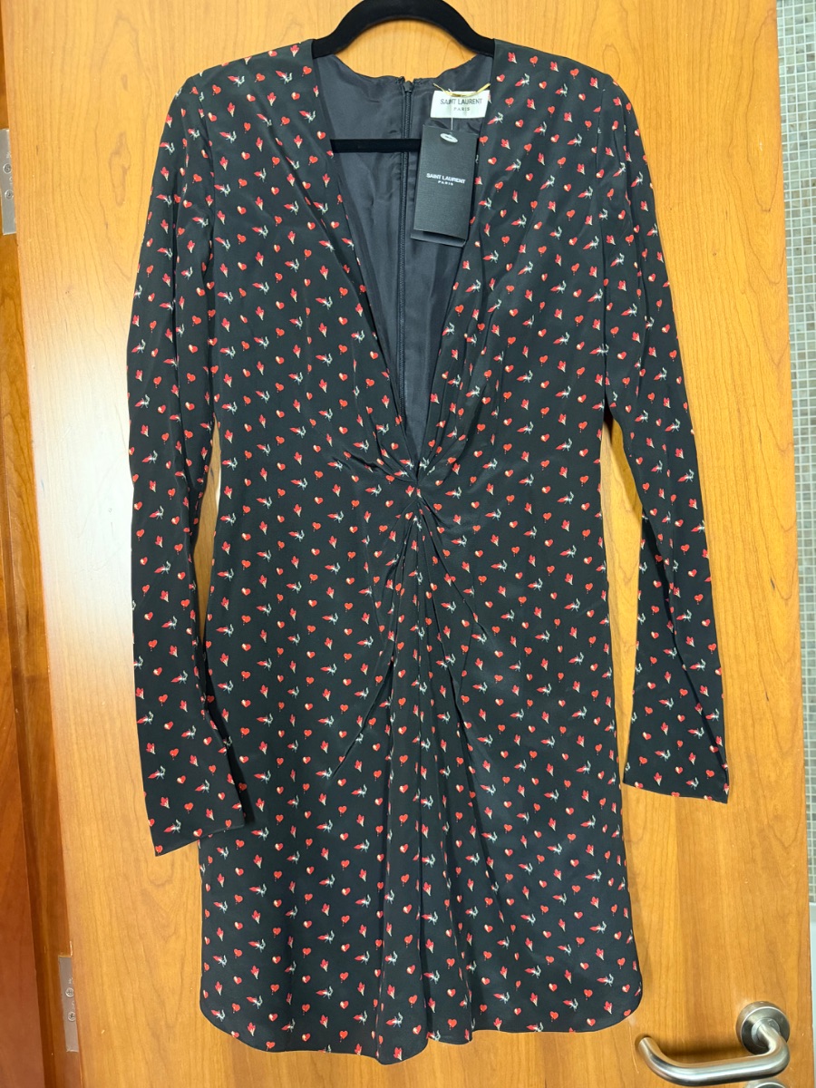 Saint Laurent Paris new Hearts dress
