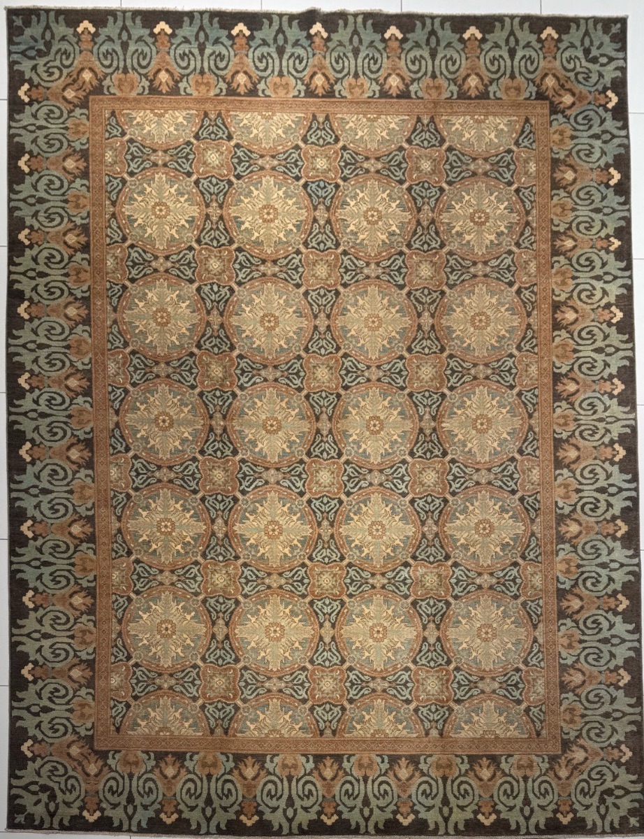 Hand knotted wool rug carpet photo 2
