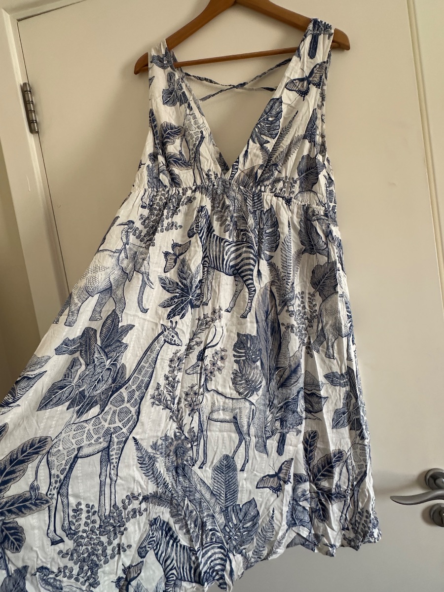 Next Blue and while animal print nightdress photo 2
