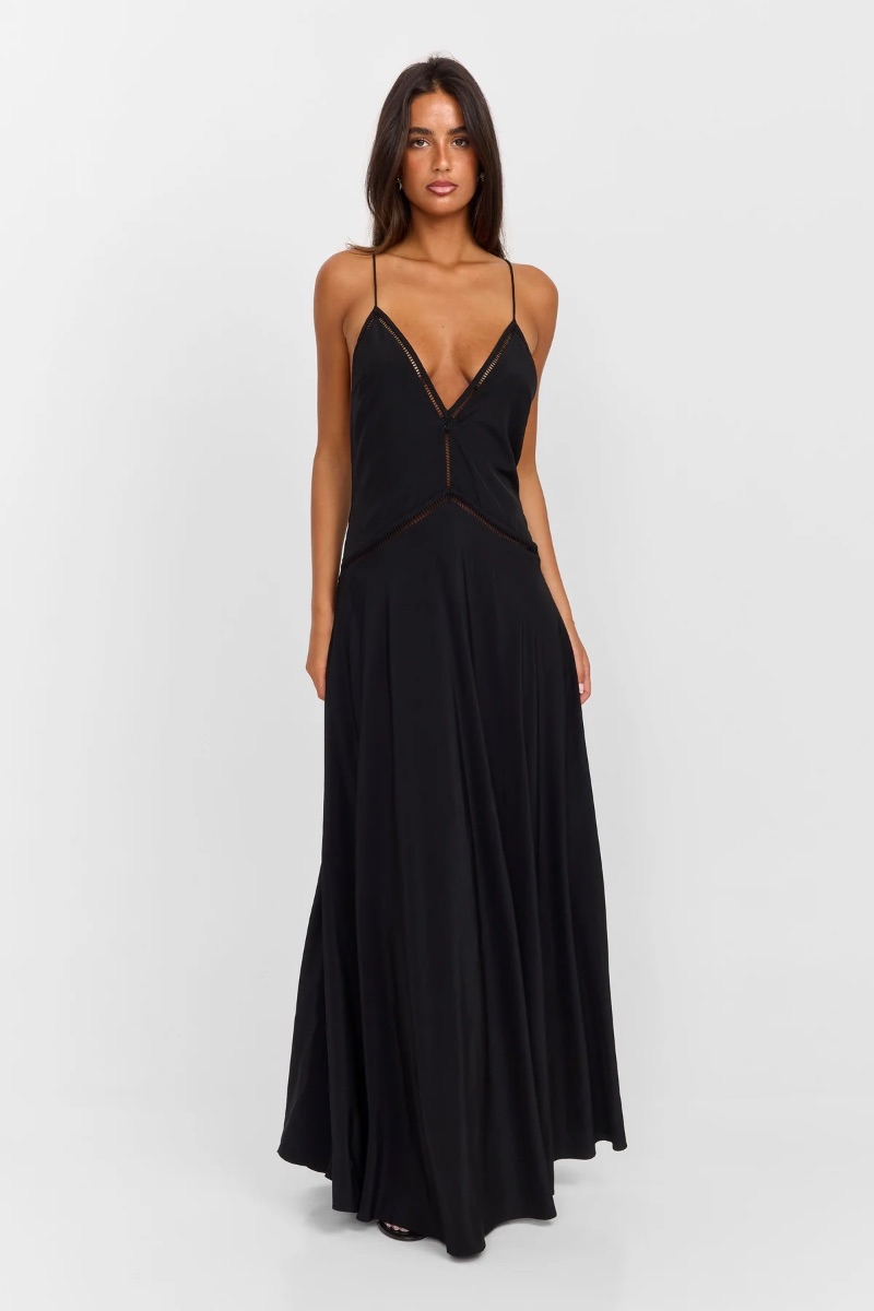 Sasha Therese Black Maxi Dress