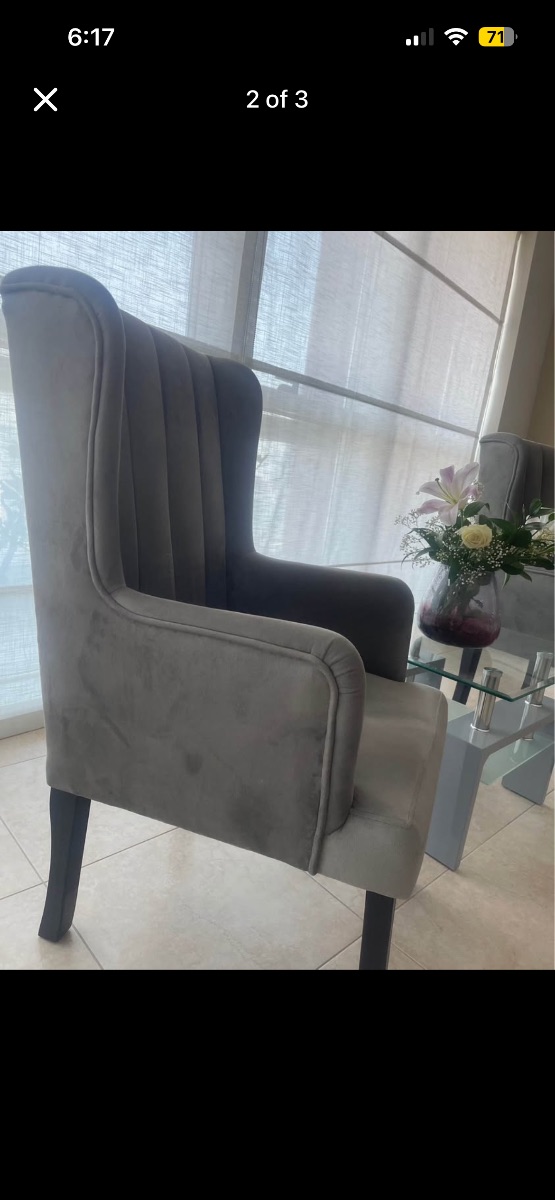 Custom Made Armchairs + small glass table photo 3