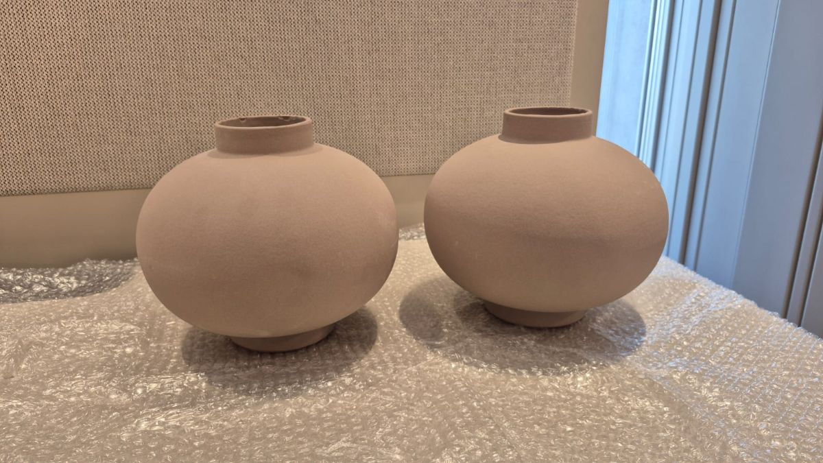 Crate & Barrel Terracotta Clay Vases