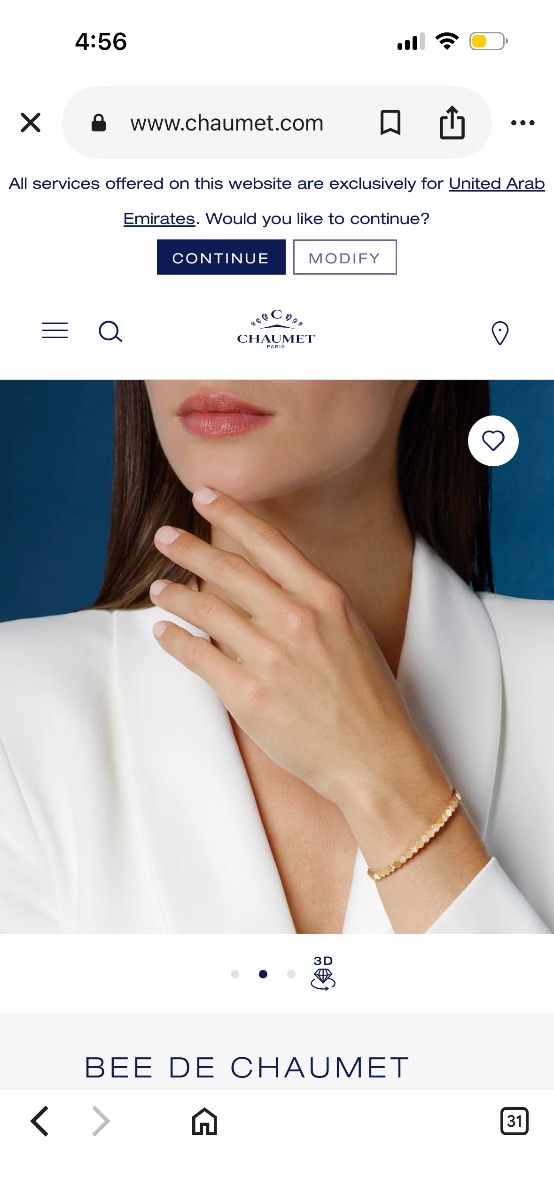 Beautiful golden bracelet chaumet