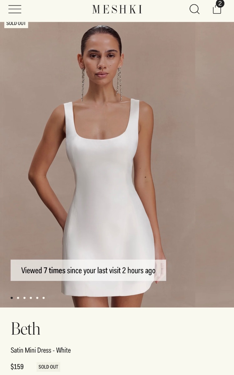 Meshki Beth Satin Mini Dress