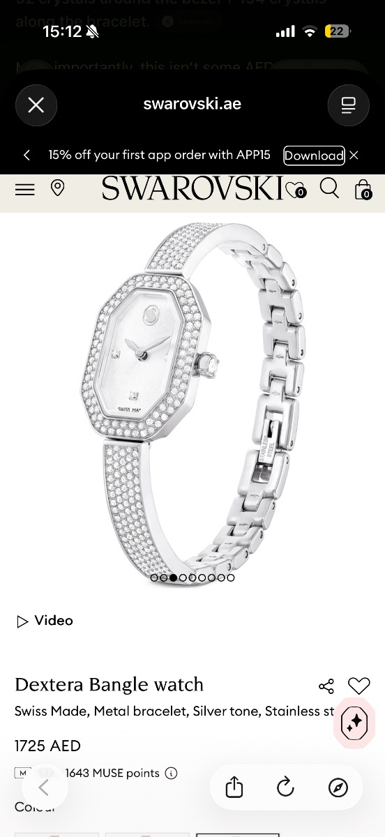 Swarovski Dextera Bangle Watch
