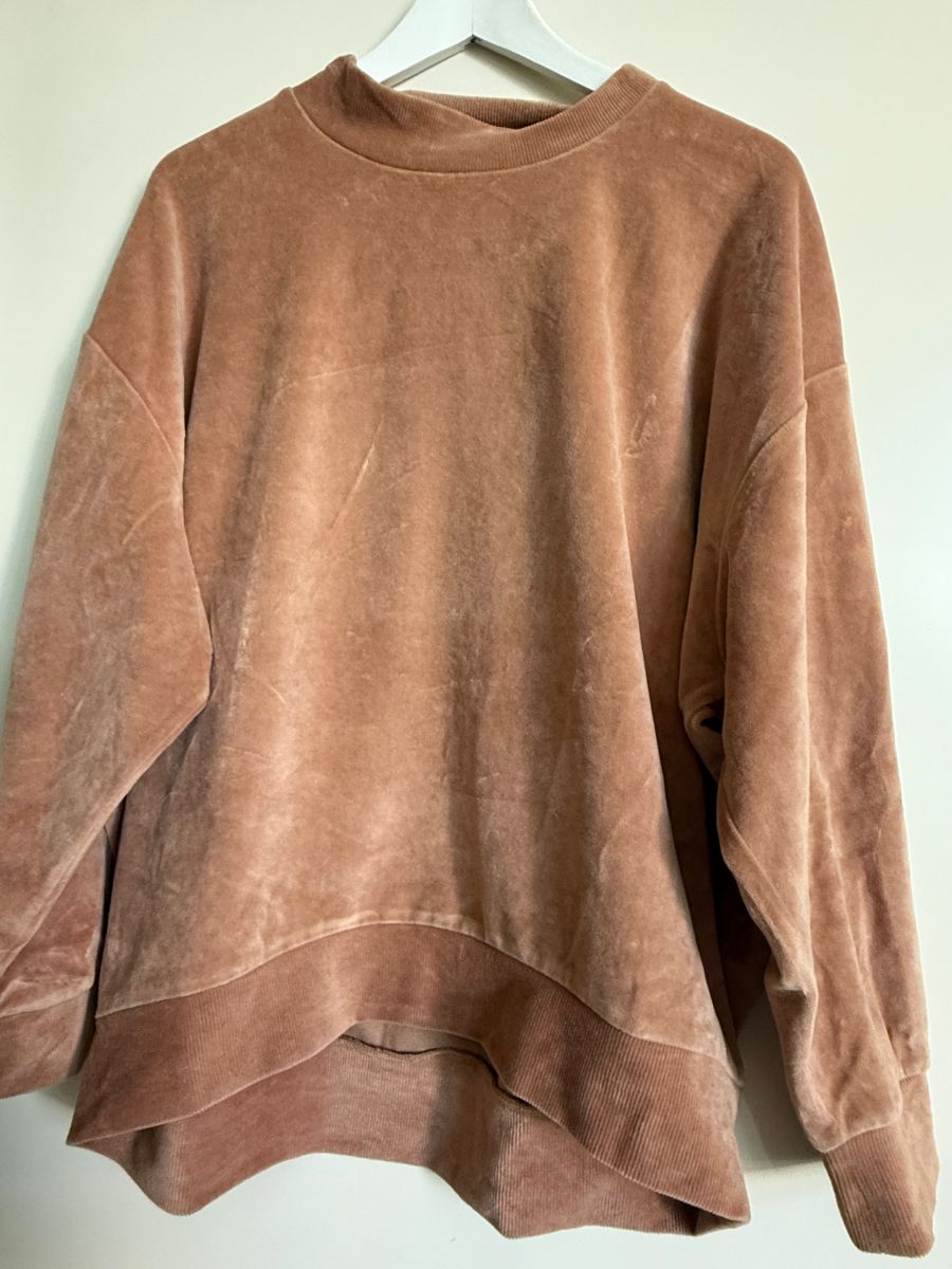 Topshop Top Shop Velour Pink Casual Jumper UK14 photo 2
