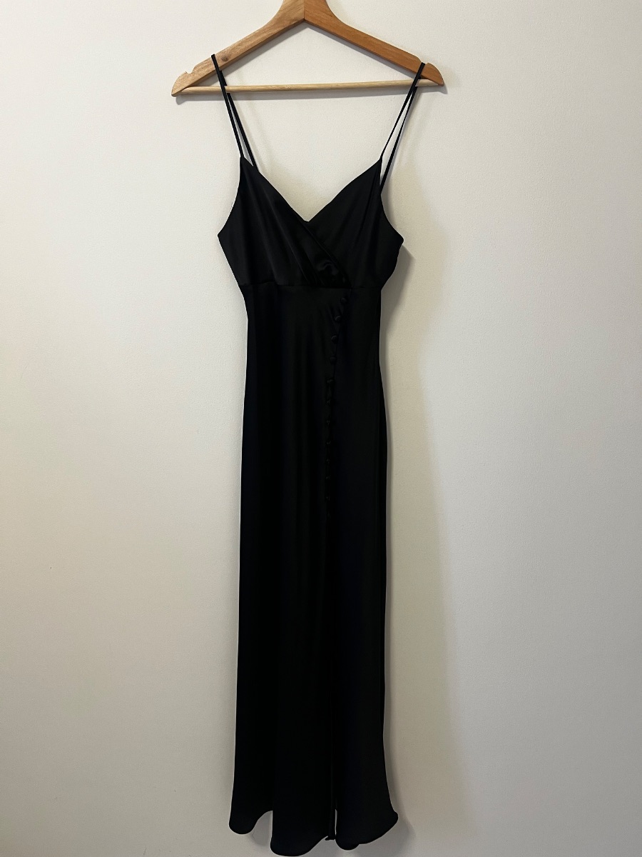 Zara Long black slip dress