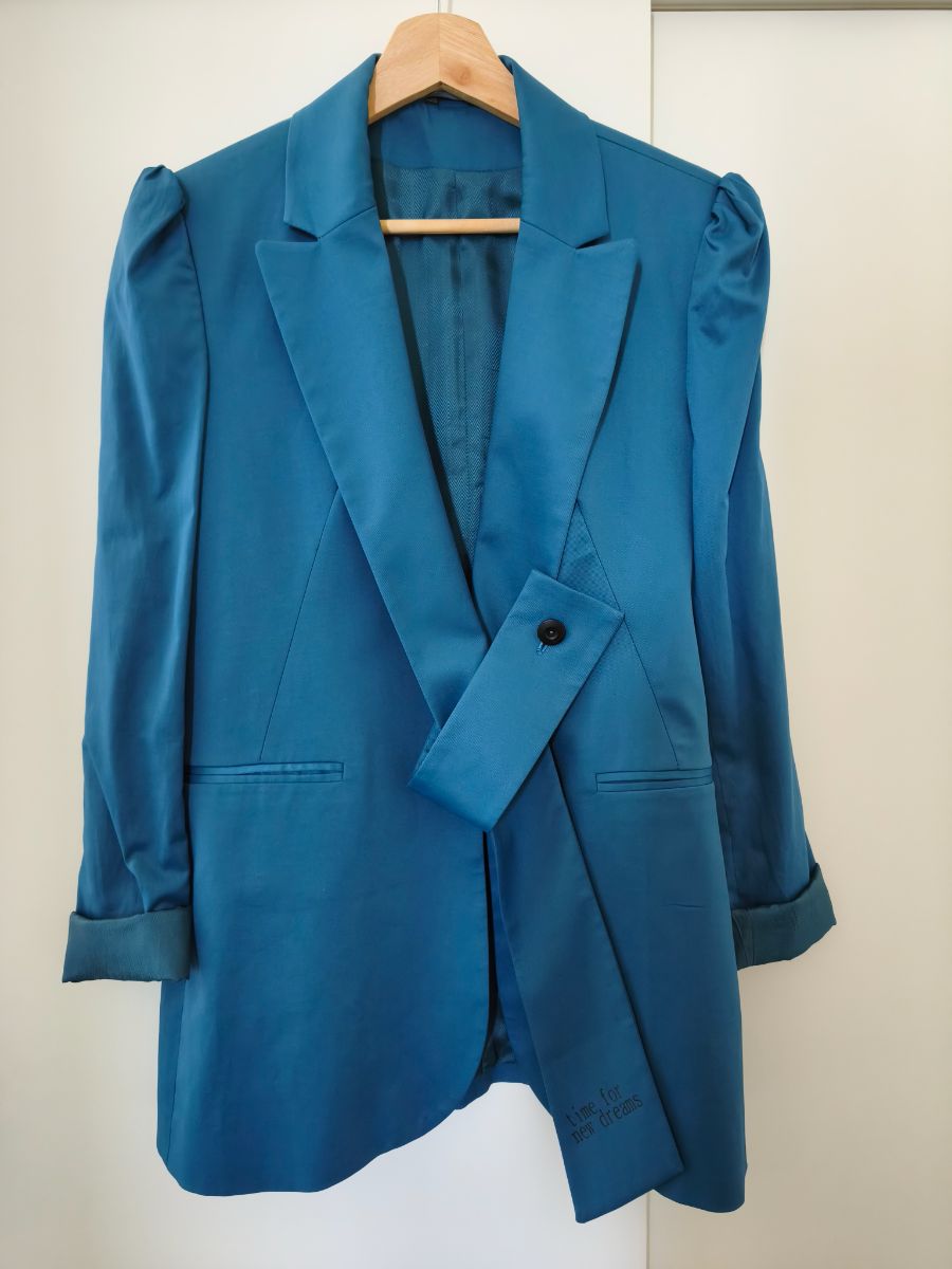 P.S.fashion women's tailored wrap-style blazer photo 2