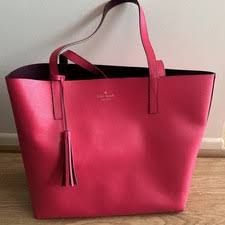 Kate Spade Lakeland Marina Reversible Tote – Red & Beige Leather