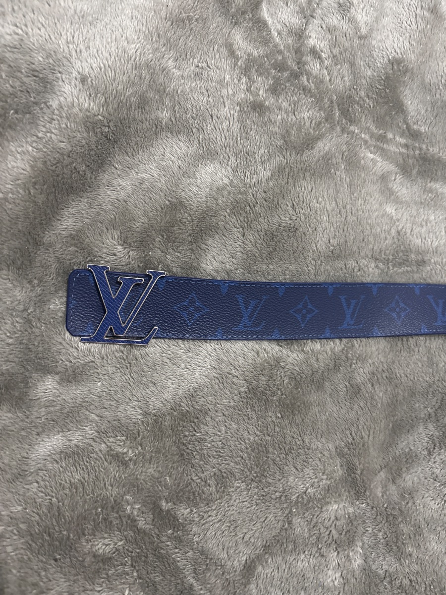 Authentic Louis Vuitton royal blue monogram belt