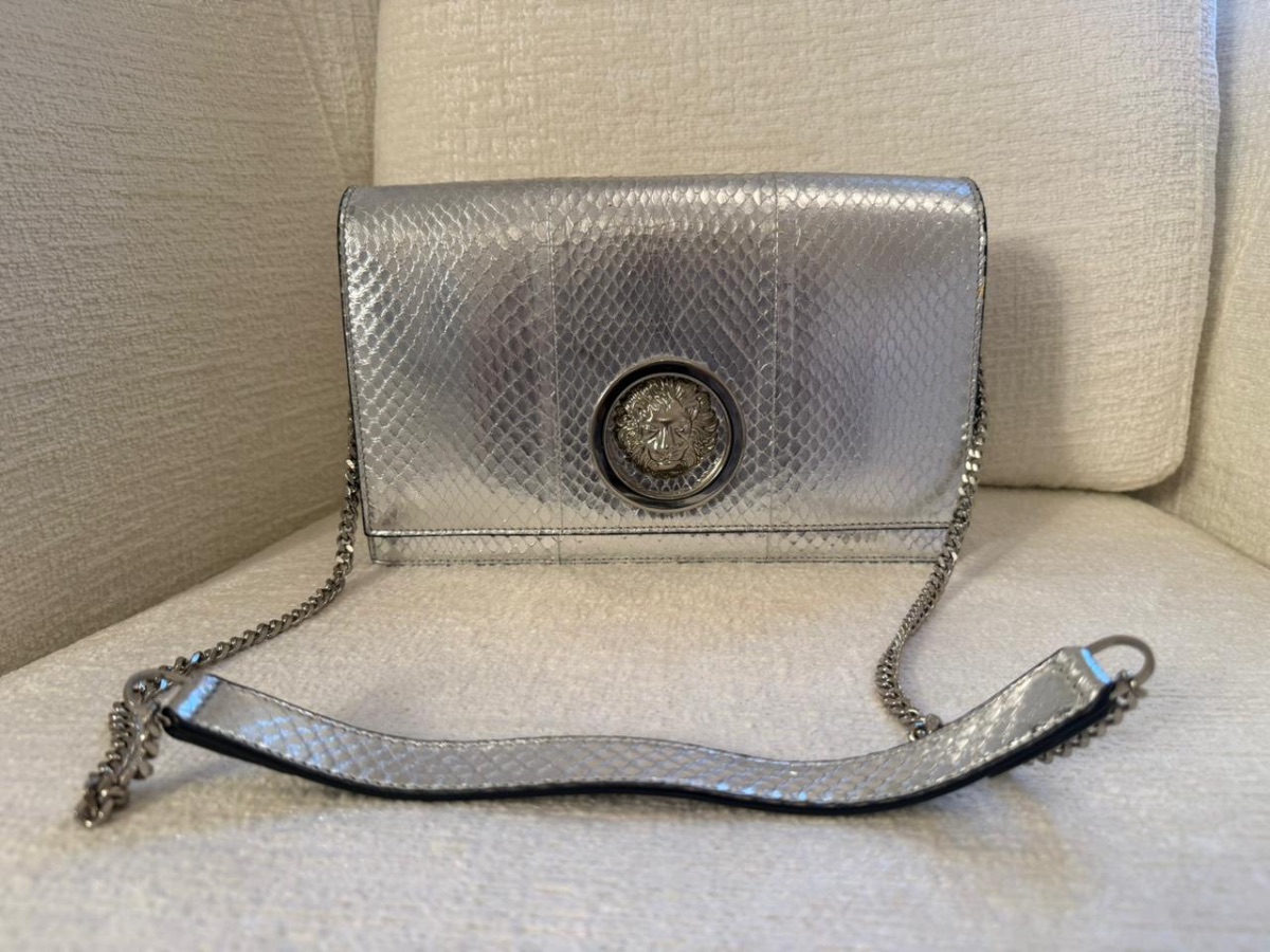 Versace Medusa metallic python