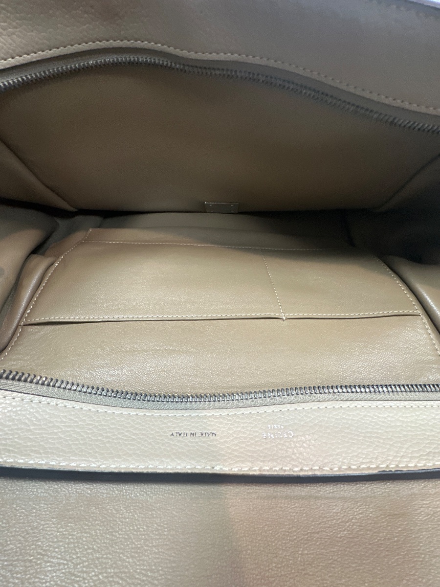Celine Céline Medium Trapeze Bag – Beige/Cream Leather & Suede photo 3