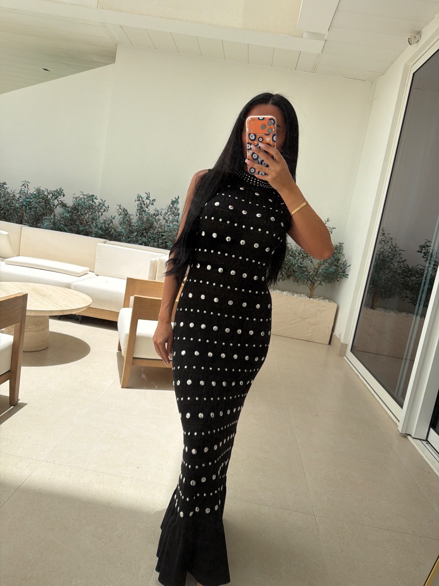 Black mesh dress Sandro style