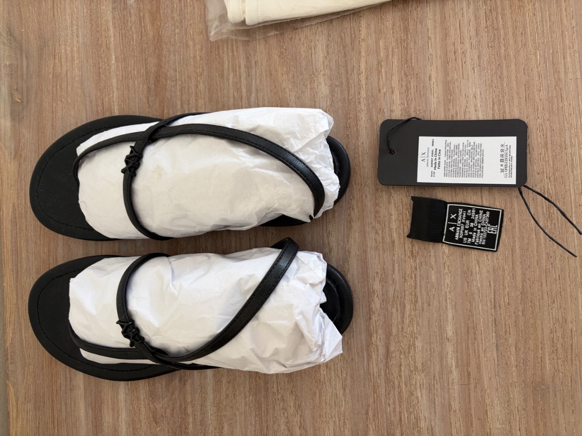 Black Armani Exchange ladies sandles photo 3