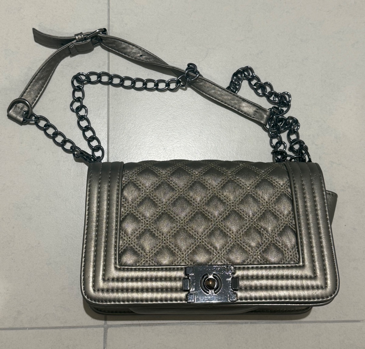 No Name Silver Shoulder Bag