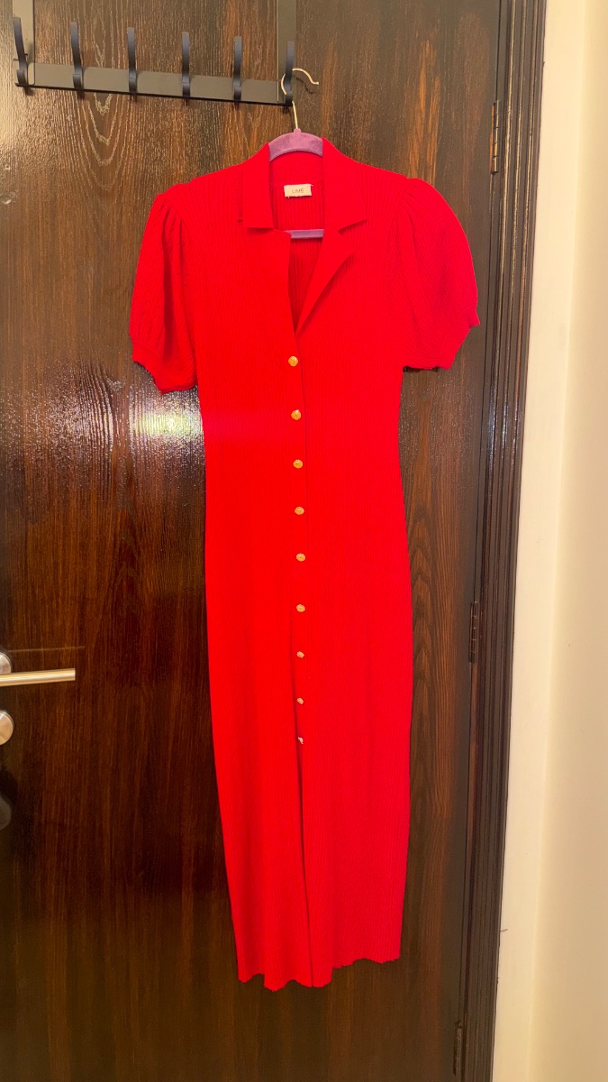 Lime Red maxi dress