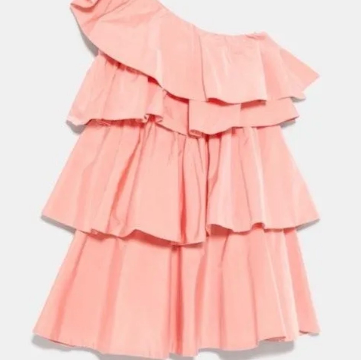 Zara Pink Ruffle Dress - Sz M - New With Tags photo 2